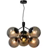 Image de Suspension moderne, ivona 6-spot en verre noir, ip20, nordlux 2112163003