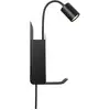 Image de Applique et lampe de chevet multifonctionnelle, roomi en métal noir, ip20, nordlux 2112551003