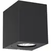 Image de Applique murale extérieur adapté aux zones côtières, canto carré 2 en aluminium noir, ip44, nordlux 49711203