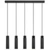 Image de Suspension rond, tilo 5-spot en métal et bois noir, ip20, nordlux 2410483003