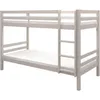 Image de Lits Superposés Séparables Enfant - 2x90x190 Cm - Pin Massif Gris Clai