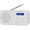 Image de Radio numérique Dab + et FM. DENVER DAB-42WHITE. Horloge Alarme et réveil avec Batterie et énergie. 1W. Finition en Bois