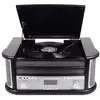 Image de Lecteur de disques vinyles denver mrd-51 black radio dab-fm, cd, cassette, rec. Haut-parleurs 5w, design rétro. Boîtier en bois.