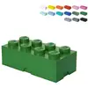Image de Boîte de rangement empilable avec couvercle lego storage brick 8 tenons - vert foncé