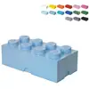 Image de Boîte de rangement empilable avec couvercle lego storage brick 8 tenons - bleu ciel