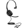 Image de Jabra Evolve2 50 Micro-casque supra-auriculaire filaire Bluetooth Mono noir Suppression du bruit du microphone Noise
