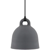Image de NORMANN COPENHAGEN lampe à suspension BELL SMALL (Gris - Aluminium et corde en tissu)