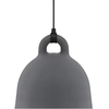 Image de NORMANN COPENHAGEN lampe à suspension BELL LARGE (Gris - Aluminium et corde en tissu)