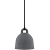 Image de NORMANN COPENHAGEN lampe à suspension BELL X-SMALL (Gris - Aluminium et corde en tissu)