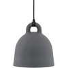Image de NORMANN COPENHAGEN lampe à suspension BELL MEDIUM (Gris - Aluminium et corde en tissu)