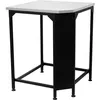 Image de Table dangle - COZZE - 90531 - L705 x P600 x H900 mm - Plan de travail inox 705 x 705 mm - Noir