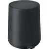 Image de Poubelle de Salle de Bain Design Noire Soft Touch - 5L