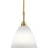 Image de GUBI lampe à suspension BESTLITE BL9M (Porcelaine fine / Laiton - Métal)
