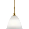Image de GUBI lampe à suspension BESTLITE BL9S (Porcelaine fine / Laiton - Métal)