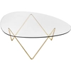 Image de GUBI table basse PEDRERA (Laiton - Plateau en verre et base en métal)