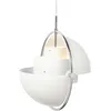 Image de GUBI lampe à suspension MULTI-LITE (blanc et chromBianco e cromo nero - Métal)