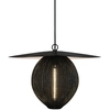 Image de GUBI lampe à suspension SATELLITE MEDIUM Ø 22 cm (Midnight black - Acier verni)