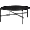 Image de GUBI table basse ronde structure noire TS Ø 80 x 35 cm (Noir Marquina - Marbre et métal)