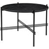 Image de GUBI table basse ronde structure noire TS Ø 55 x 41 cm (Noir Marquina - Marbre et métal)