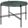 Image de GUBI table basse ronde structure noire TS Ø 55 x 41 cm (Vert Guatemala - Marbre et métal)