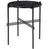 Image de GUBI table basse ronde structure noire TS Ø 40 x 51 cm (Noir Marquina - Marbre et métal)