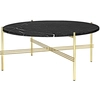 Image de GUBI table basse ronde structure laiton TS Ø 80 x 35 cm (Noir Marquina - Marbre et métal)