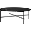 Image de GUBI table basse ronde structure noire TS Ø 105 x 40 cm (Noir Marquina - Marbre et métal)