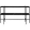 Image de GUBI table basse structure noire TS CONSOLE 120 x 30 x H 72 cm (Noir Marquina - Marbre et métal)