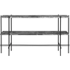 Image de GUBI table basse structure noire TS CONSOLE 120 x 30 x H 72 cm (Gris Emperador - Marbre et métal)