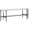 Image de GUBI table basse structure noire TS CONSOLE 120 x 30 x H 40 cm (Blanc Carrara - Marbre et métal)