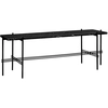 Image de GUBI table basse structure noire TS CONSOLE 120 x 30 x H 40 cm (Noir Marquina - Marbre et métal)