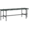 Image de GUBI table basse structure noire TS CONSOLE 120 x 30 x H 40 cm (Vert Guatemala - Marbre et métal)