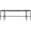 Image de GUBI table basse structure noire TS CONSOLE 120 x 30 x H 40 cm (Gris Emperador - Marbre et métal)