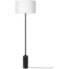 Image de GUBI lampadaire GRAVITY (Noir - métal et Tissu blanc)