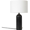 Image de GUBI lampe de table GRAVITY SMALL (Noir - Marbre et Tissu blanc)