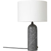 Image de GUBI lampe de table GRAVITY SMALL (Gris - Marbre et Tissu blanc)
