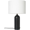 Image de GUBI lampe de table GRAVITY LARGE (Noir - métal et Tissu blanc)