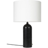 Image de GUBI lampe de table GRAVITY LARGE (Noir - Marbre et Tissu blanc)