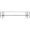 Image de GUBI table basse structure noire TS CONSOLE 180 x 40 x H 40 cm (Blanc Carrara - Marbre et métal)