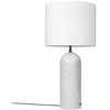 Image de GUBI lampadaire GRAVITY XL LOW (Blanc - Marbre et Tissu blanc)