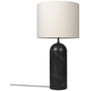 Image de GUBI lampadaire GRAVITY XL LOW (Noir - Marbre et Tissu Canvas)