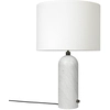 Image de GUBI lampe de table GRAVITY LARGE (Blanc - Marbre et Tissu blanc)