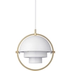 Image de GUBI lampe à suspension MULTI-LITE SMALL (blanc et laiton - Métal)