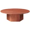 Image de GUBI table basse EPIC COFFEE TABLE Ø 110 cm (Burnt Red - Travertin)