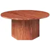 Image de GUBI table basse EPIC COFFEE TABLE Ø 80 cm (Burnt Red - Travertin)
