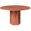 Image de GUBI table ronde EPIC DINING TABLE Ø 130 cm (Burnt Red - Travertin)