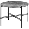 Image de GUBI table basse ronde structure noire TS Ø 55 x 41 cm (Gris Emperador - Marbre et métal)