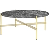Image de GUBI table basse ronde structure laiton TS Ø 80 x 35 cm (Gris Emperador - Marbre et métal)