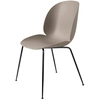 Image de GUBI set de 4 chaises BEETLE DINING CHAIR base noire (New beige - polypropylène et acier)