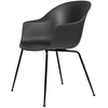 Image de GUBI chaise avec accoudoirs BAT DINING CHAIR avec la base noir (Black - polypropylène et acier)